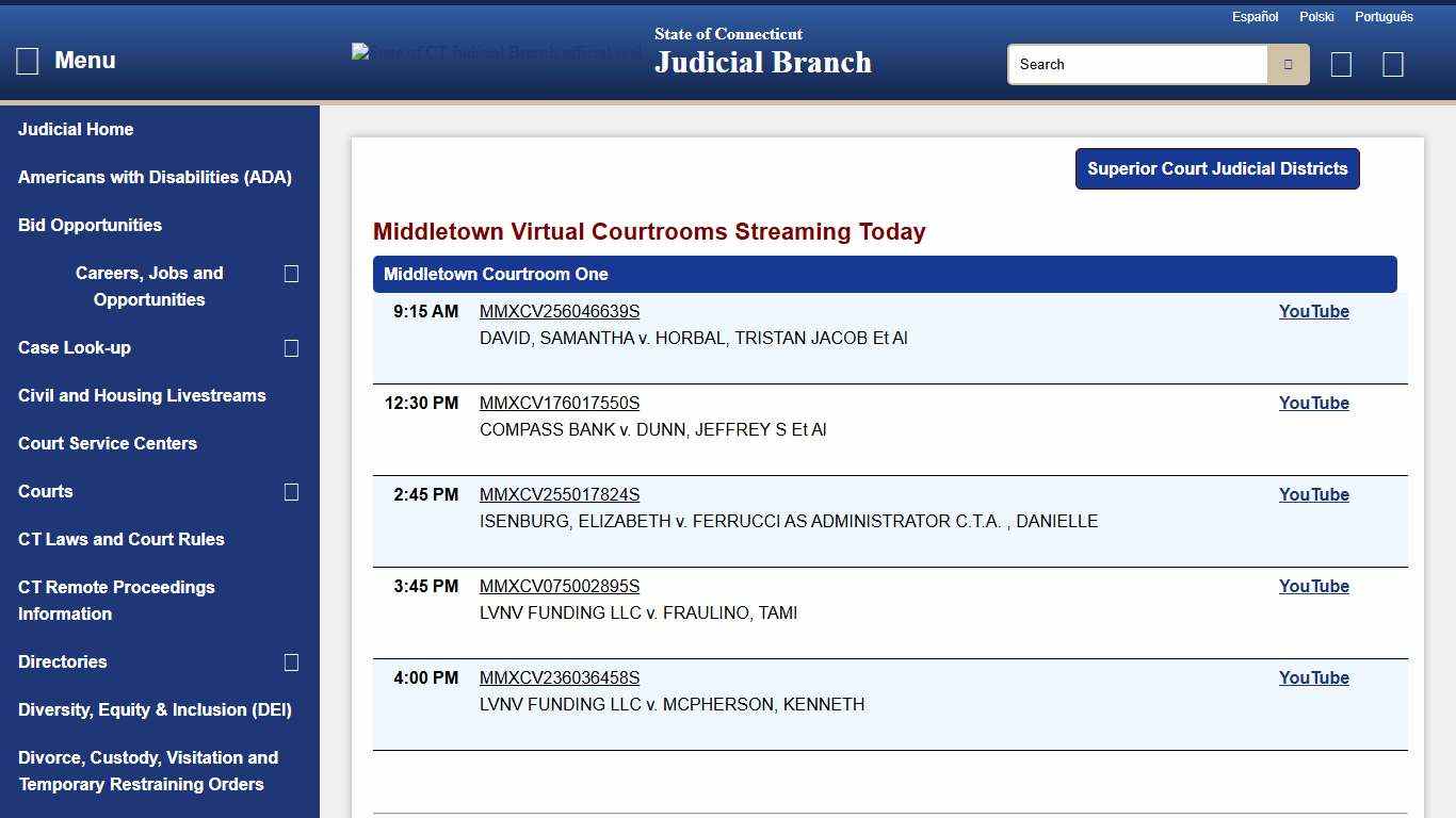 CT Judicial - Public Access