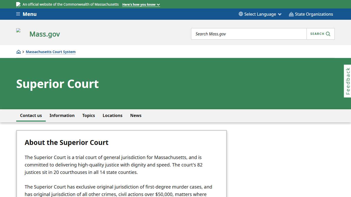 Superior Court Mass.gov